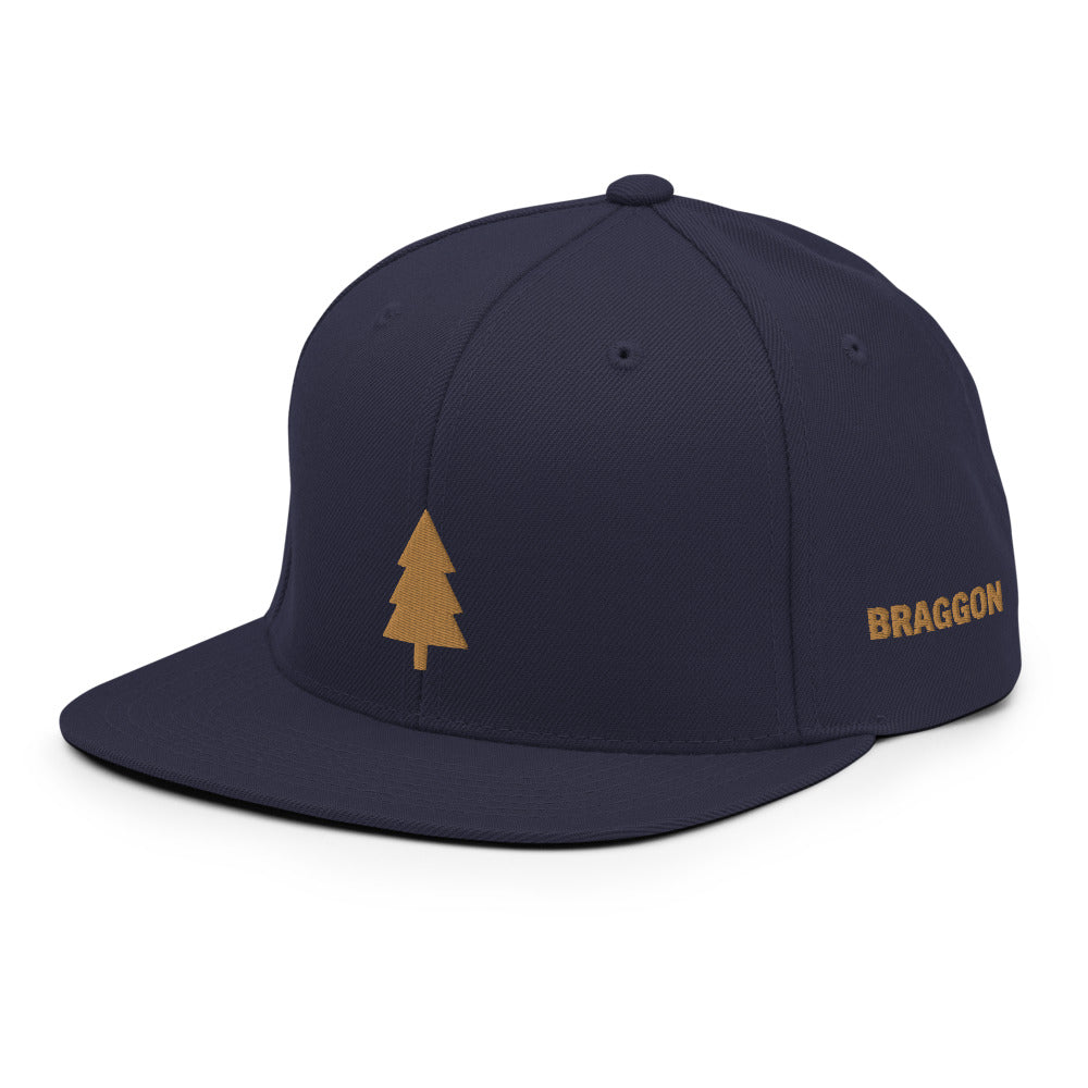 Tree Embroidered Snapback Hat