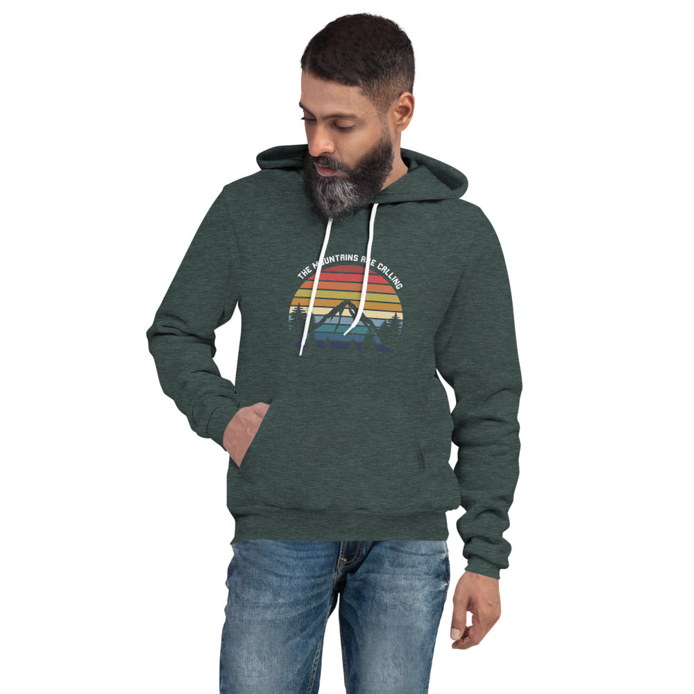 MEN'S HOODIE TRI BLEND THE MOUNTAINS ARE CALLING