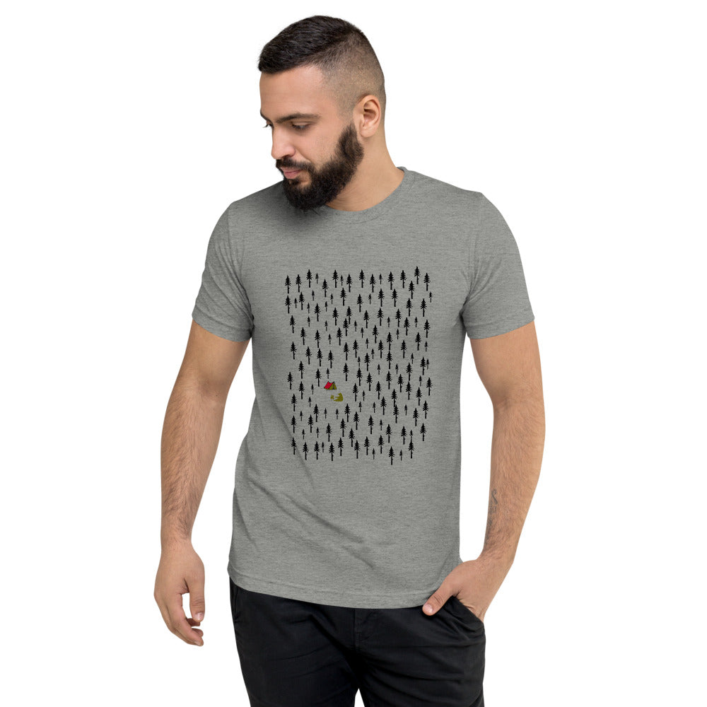 MEN'S BEAR CAMPING, TRI BLEND SHORT SLEEVE TEE