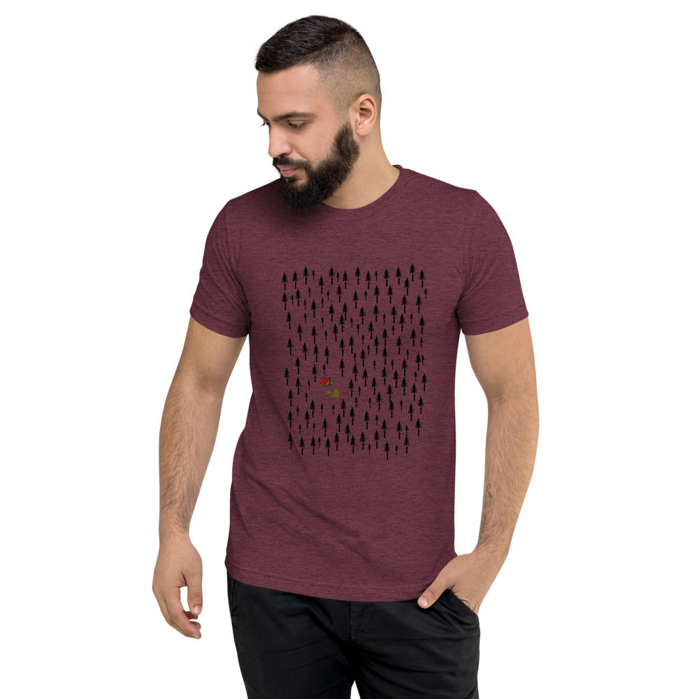 MEN'S BEAR CAMPING, TRI BLEND SHORT SLEEVE TEE