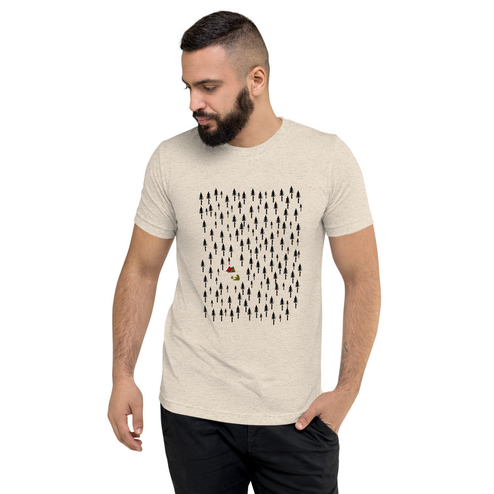 MEN'S BEAR CAMPING, TRI BLEND SHORT SLEEVE TEE