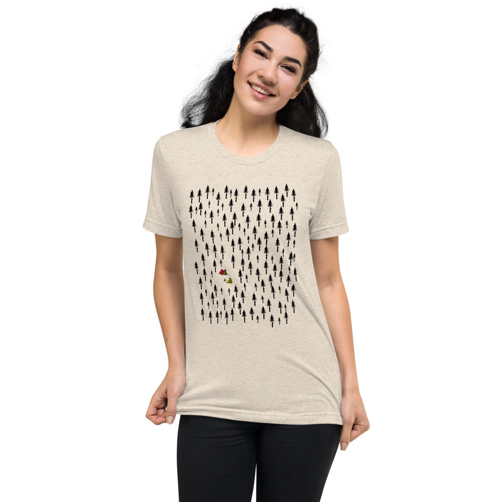 TRI BLEND WOMEN'S TEE , BEAR CAMPING