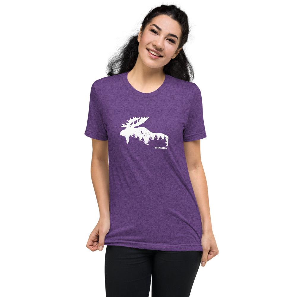 WOMENS SHORT SLEEVE T SHIRT ALASKA MOOSE