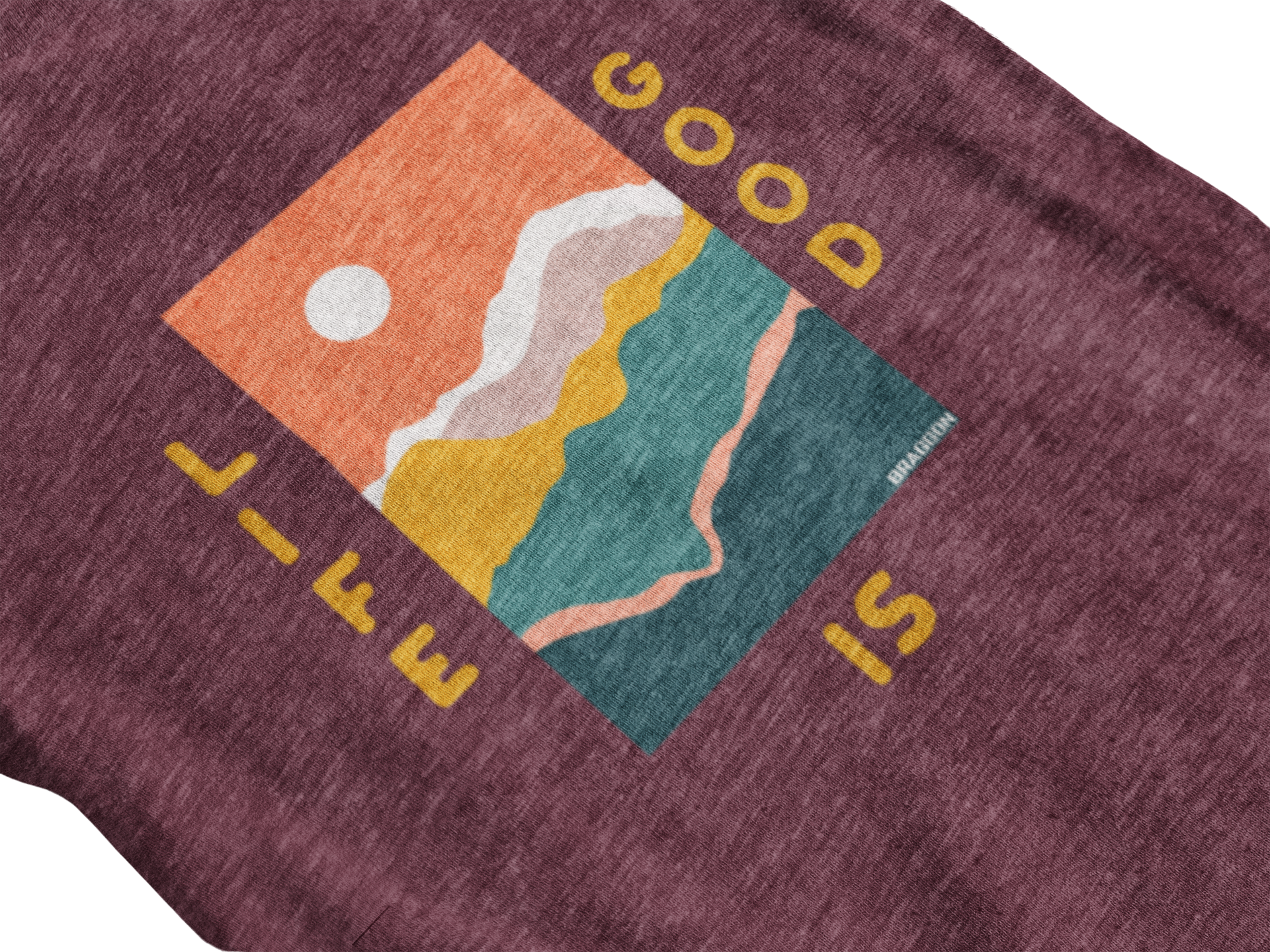 MEN'S SHORT SLEEVE TEE, TRI-BLEND LIFE IS GOOD TE